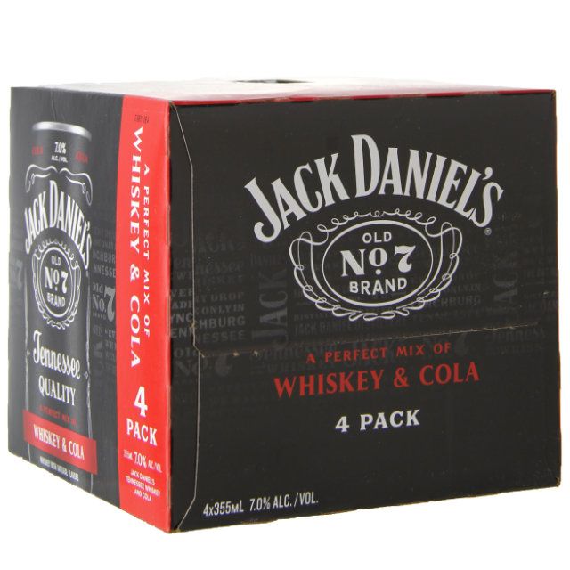 Jack Daniel’s, Whiskey & Cola 4pk